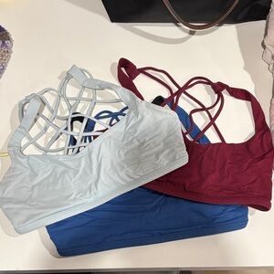 Lululemon sports bra Trio - Light Blue, Red, Blue